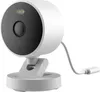 A white security camera on a white stand, with a white cable extending to the right. Anteprima dell’immagine prodotto