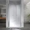 A modern bathroom with a frosted glass shower door. Produktbild-Vorschau