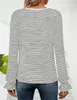 ASKSA Damen Langarm T-Shirt Gestreifte Quadratischer Produktbild-Vorschau 5
