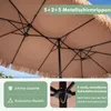 COSTWAY, parasol dwustronny, 450x260 cm, osłona z rattanu Podgląd zdjęcia produktu 4