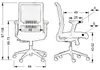 Otočná ergonomická kancelářská židle RIVERTON M/L, Náhled obrázku produktu 14