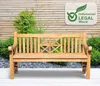 CLP Teakbank Florida teak Größe 150 cm Produktbild-Vorschau 3