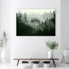 Leinwandbild Wald im Nebel 90x60 Feeby Grün bild für die Produktbild-Vorschau 2
