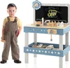 COSTWAY Werkbank Kinder aus Holz, Werkzeugbank mit Tafel, Produktbild-Vorschau 1
