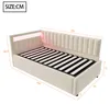 Gestoffeerd bed 90x200 cm, slaapbank met LED-verlichting, Productafbeelding-voorbeeld 11