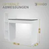HAGO24 Schreibtisch Regal Kombination 110x72x40cm weiß grau Produktbild-Vorschau 4