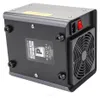 A black ozone generator with a red power switch and a fan on the side, shown from a slightly elevated rear-left angle. Podgląd zdjęcia produktu