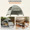 A collage showing a dog tent and a dog bed. Náhľad obrázku produktu