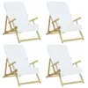 vidaXL Strandtücher 4 Stk. Weiß 60x135 cm Stoff 400 GSM Produktbild-Vorschau 1