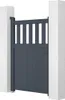 Gartentür aus aluminium 1m SANTIS H.140cm grau Produktbild-Vorschau 6