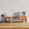 Relaxdays Make Up Organizer Bambus, 4 Schubladen, HBT: Produktbild-Vorschau 6