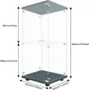 Vitrine en Verre 2 étagères, Meuble Vitrine Verre avec LED Voir les images du produit 7