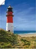 ARTland Poster Leuchtturm am Deich Größe: 45x60 cm Produktbild-Vorschau 1