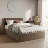 Čalouněná postel 140 x 200 cm s úložným prostorem a roštem Náhled obrázku produktu 1