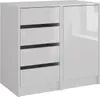 Kommode Vicco Sherry Weiß/Weiß Hochglanz 80.2 x 76 cm 2 Produktbild-Vorschau 1