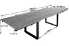 Baumkantentisch stone 220(320)x100 cm mit Ansteckplatten Produktbild-Vorschau 3