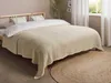 BELIANI Přikrývka béžová bavlna 220 x 240 cm vaflový vzor Náhled obrázku produktu 2