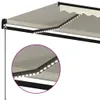 vidaXL Markise Manuell Einziehbar mit LED 450x350 cm Creme Produktbild-Vorschau 5