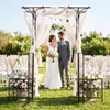 COSTWAY Arco per rose 200x56x206 cm in metallo, arco da Anteprima dell’immagine prodotto 8