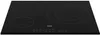 A black induction hob with three cooking zones and touch controls. Podgląd zdjęcia produktu
