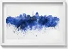 Panorama von San Antonio Aquarell– Wandbild mit Rahmen – Produktbild-Vorschau 1