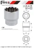 Yato YT-1292, Buchse, 1/2", Metrisch, 1 Kopf/Köpfe, 32 mm, Produktbild-Vorschau 3