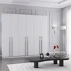 Drehtürenschrank sechstürig in Weiß/Weiß
Breite:	230 cm
Höhe: 210 cm	
Tiefe: 57 cm Produktbild-Vorschau