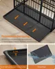 A dog crate with a removable tray, showing its features for easy cleaning and depth. Produktbild-Vorschau