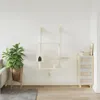 Eleganten-Stil Kratzbaum mit Kratzsäule Wandmontage Creme Produktbild-Vorschau 4