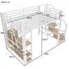 Hochbett mit RGB LED-Streifen, Lattenrost, Regal, Treppe Produktbild-Vorschau 4