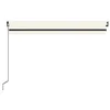 vidaXL Markise Manuell Einziehbar mit LED 450x350 cm Creme Produktbild-Vorschau 4