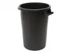 A black plastic trash can with handles, shown against a white background. Podgląd zdjęcia produktu