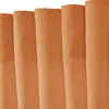 A close-up view of several folded, light brown curtains hanging vertically. Produktbild-Vorschau