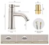 Miscelatore monocomando per lavabo, in acciaio inossidabile Anteprima dell’immagine prodotto 5