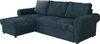 A teal corduroy sectional sofa is shown from a side-angle against a white background. Náhled obrázku produktu