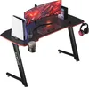 A gaming desk setup with a monitor, keyboard, computer, and headphones. Produktbild-Vorschau
