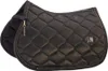 A black horse saddle pad with a diamond-stitched pattern and gold trim. Anteprima dell’immagine prodotto