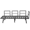 A metal sofa frame with three backrests and a slatted seat, shown against a white background. Produktbild-Vorschau