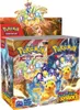 A display box of Pokémon TCG booster packs with colorful artwork and characters. Náhled obrázku produktu
