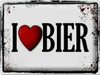 Blechschild i Love Bier, 40 x 30 cm, Blechschilder Spruch Produktbild-Vorschau 1