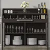 LEA | Besteckschrank | B110cm x H105 | Wenge-Schwarz | Produktbild-Vorschau 3