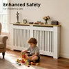 WISFOR Radiatoromkast met plank, verticale lamellen, 152 x Productafbeelding-voorbeeld 3