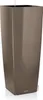 LECHUZA-Pflanzgefäß CUBICO Alto Premium 40 Taupe Hochglanz Produktbild-Vorschau 1