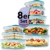 GOURMETmaxx Glas Frischhaltedosen Klick-it 8er Set Produktbild-Vorschau 1