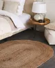 BELIANI Jutový koberec přírodní béžový 120 x 180 cm oválný Náhled obrázku produktu 2