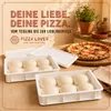 Pizza Lover 2x Pizzateigbox mit Deckel in weiß - Größe Produktbild-Vorschau 7