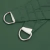 Close-up of two D-rings attached to a dark green fabric. Produktbild-Vorschau