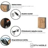 STIV Möbel | Závěsná koupelnová skříňka 60 cm Šedý Mat/Dub Náhled obrázku produktu 4