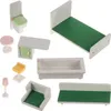 A collection of miniature dollhouse furniture pieces arranged on a white background. Náhľad obrázku produktu
