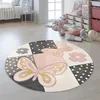 Paco Home Kinder Teppich Kinderzimmer Schmetterlinge Karo Produktbild-Vorschau 1